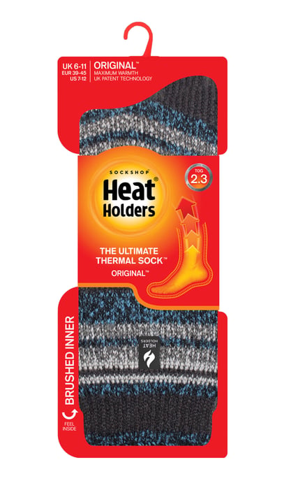 Heat Holders Heren extra dikke warme thermo sokken - Houtskool (Bari) - Image 2