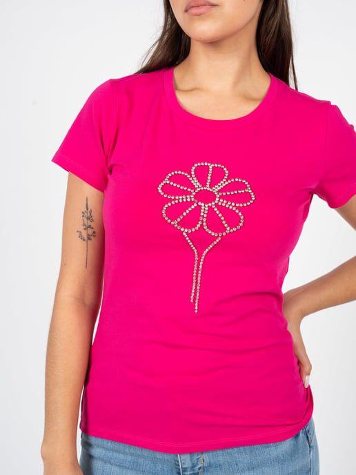 Rebel Queen by Liu Jo T-Shirt Vrouw roze - Image 4