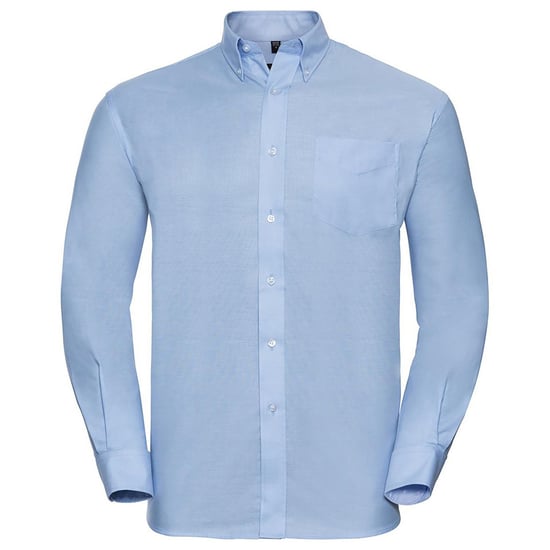 Russell Collectie Heren Lange Mouw Easy Care Oxford Shirt (Oxford Blauw) - Image 1