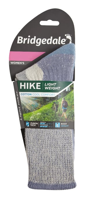 Bridgedale - Dames Wandelen Lichte Katoenen Boot Sokken - Rookblauw - Image 2