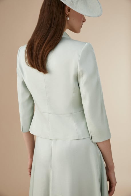 Lisa Tan Shimmer Peplum Hem Jacket