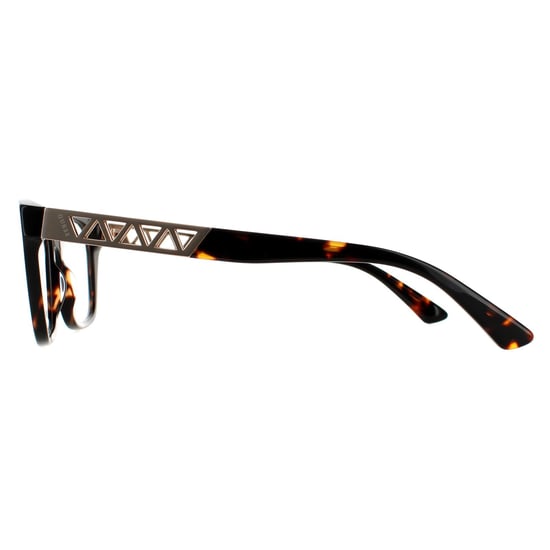 Guess Rectangular Womens Dark Havana Glasses Frames