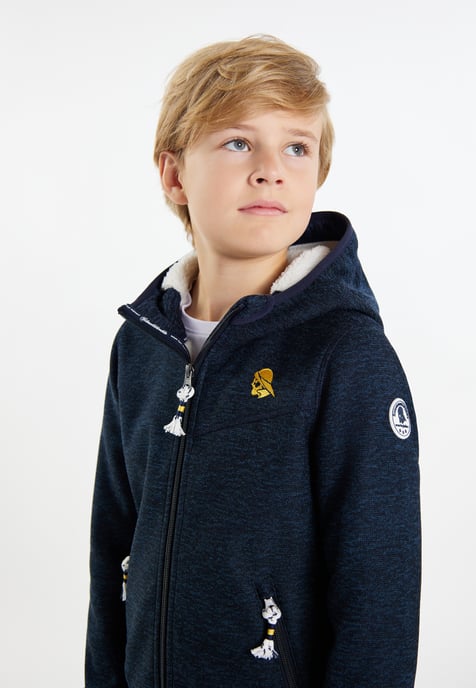 Schmuddelwedda Gebreide fleeceblouse Jongens marine gem - Image 5