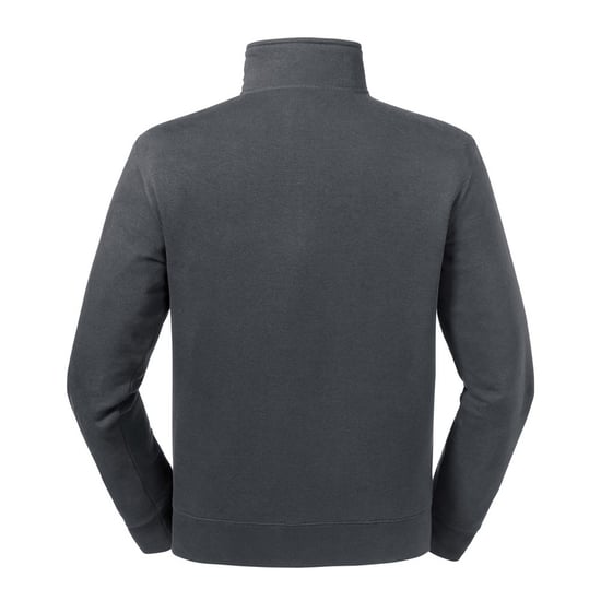 Russell Heren Authentieke Zip Neck Sweatshirt (Konvooi Grijs) - Image 2