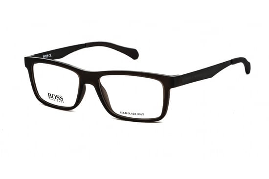 Hugo Boss Rectangular Mens Matte Brown Dark Ruthenium BOSS 0870