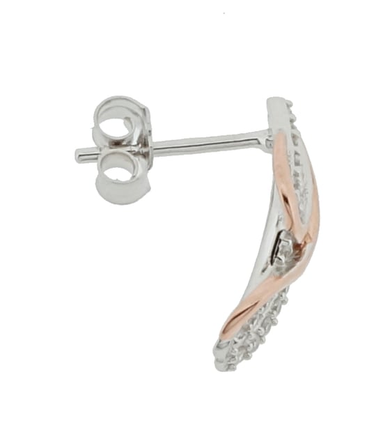 Orphelia 'Elsia' Dames 925 Sterling Zilveren Oorbellen - Zilver/Roze ZO-7027 - Image 4