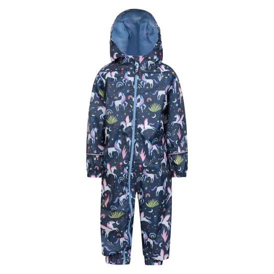 Mountain Warehouse Baby Eenhoorn Regenpak (Blauw/Roze/Groen) - Image 1