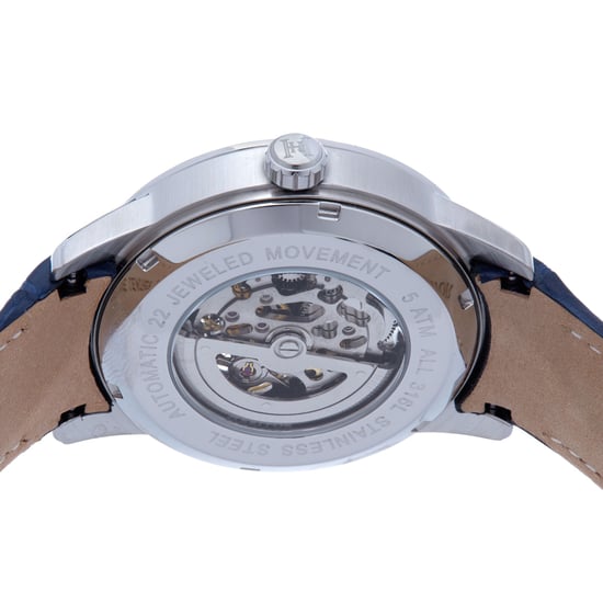 Heritor Automatic Davies Semi-Skeleton Leather-Band Watch