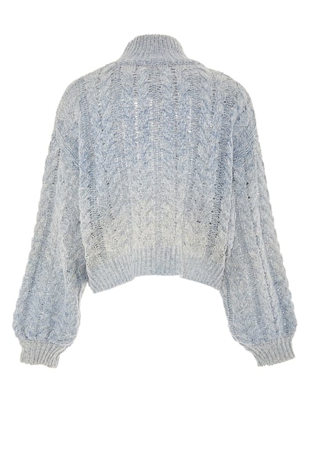 Mymo Jumper Dames Blauw wol wit - Image 2