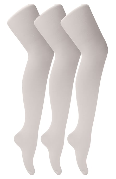 Sock Snob - Set van 3 balletpanty's van 70 denier voor meisjes - Wit - Image 1