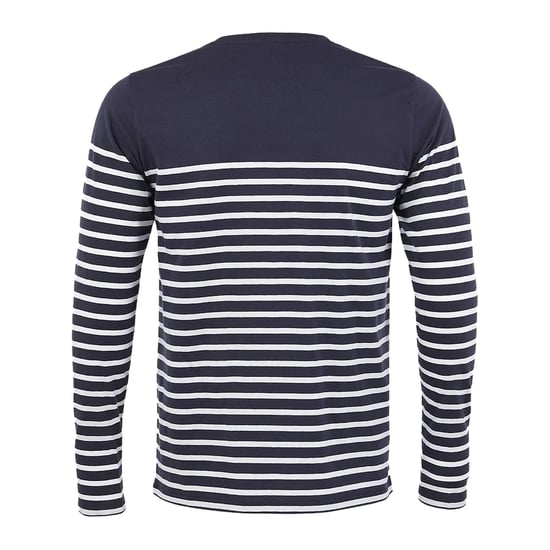 SOLS Heren Matelot Gestreept T-shirt Met Lange Mouwen (Franse marine / Wit) - Image 2
