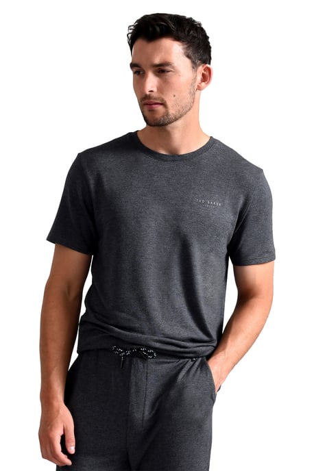 Ted Baker Korte Mouwen Pyjama Top | Luxe Katoenen Loungewear T-Shirt voor de Zomer - Charcoal - Image 1