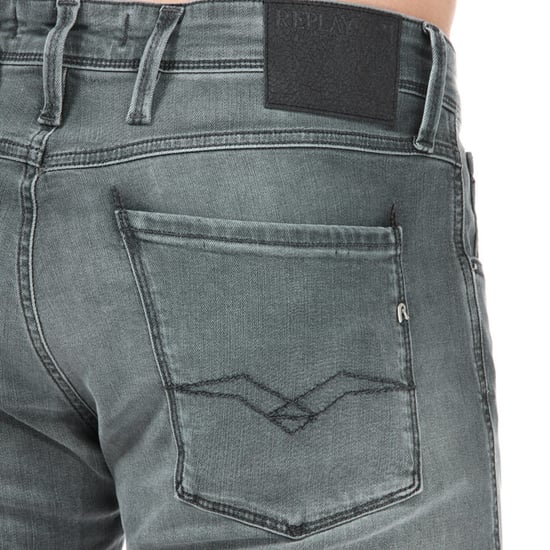 Men's Replay Andbass Slim Fit Jeans in Grey - Image 6