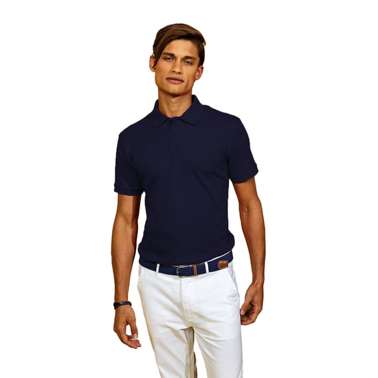Asquith & Fox Heren Super Smooth Knit Polo Shirt (Marine) - Image 2