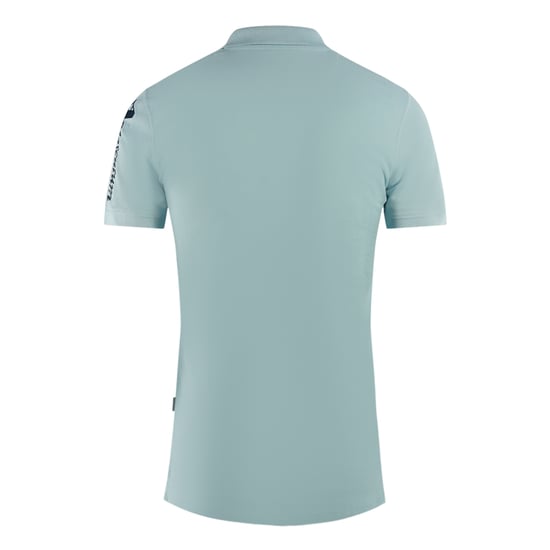 Aquascutum Branded Sleeve Light Blue Polo Shirt - Image 2