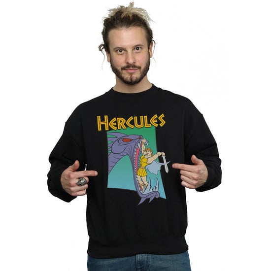 Disney Mens Hercules Hydra Fight Sweatshirt (Black)