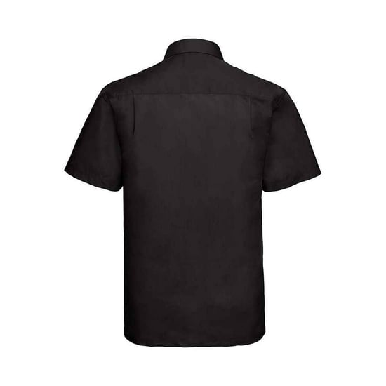 Russell Collection Heren Poplin Easy-Care Formeel Overhemd met Korte Mouwen (Zwart) - Image 2