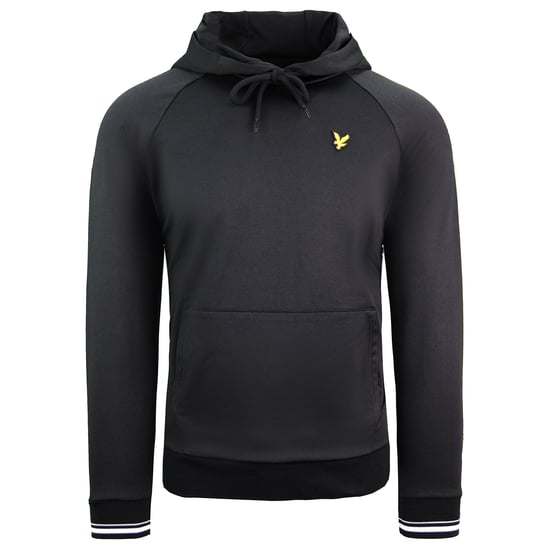 Lyle & Scott Tipped Tricot Heren Zwarte Hoodie - Image 1