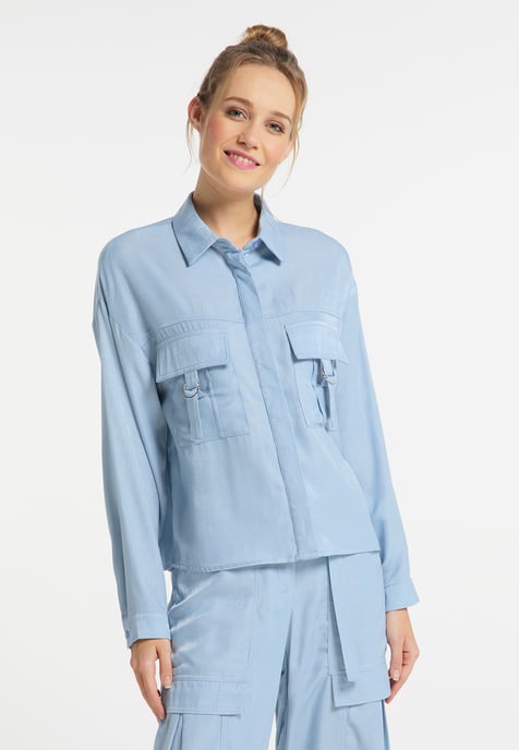 Dreimaster Blouse Dames lichtblauw - Image 1
