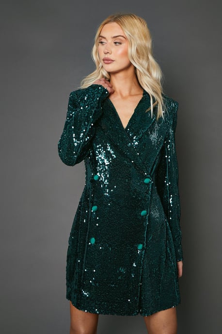 Sequin Blazer Dress