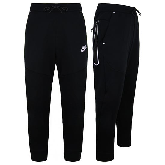 Nike Slim Fit Stretch Waist Black Logo Mens Reflective Trim Track Pants CU4500