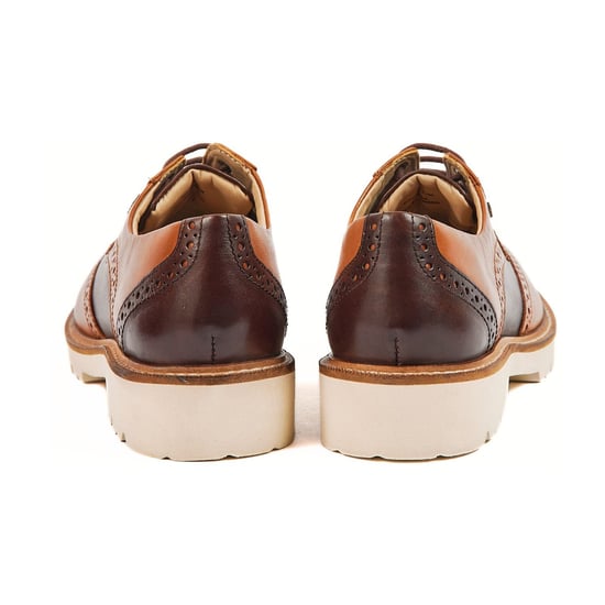 Pod Kortney Leren Dames Tan Multi-Brogues Schoenen - Image 2