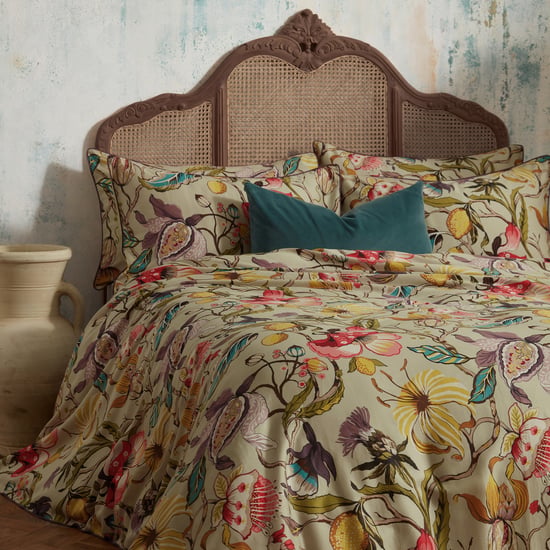 EW by Edinburgh Weavers Morton Floral Premium Cotton Sateen Duvet Cover Set