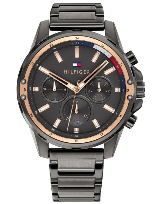 Tommy Hilfiger Mason Heren Grijze Horloge 1791790 - Image 1