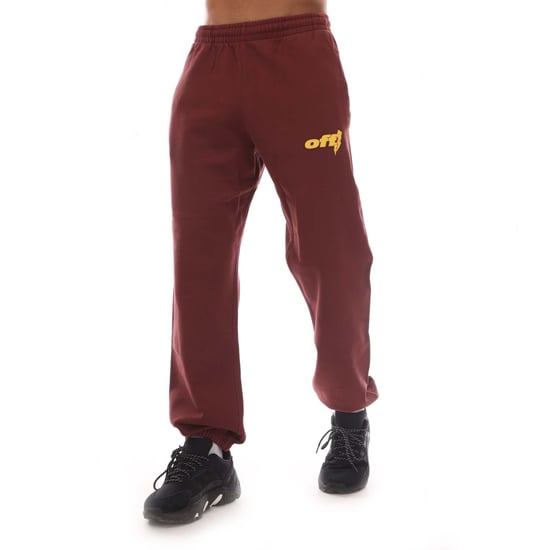 Heren Off White Thunder Stable Slim Sweatpants in Rood - Image 1