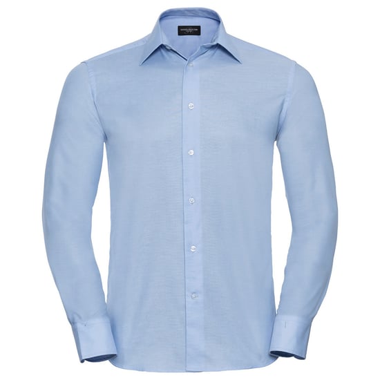 Russell Collection Heren Oxford Easy-Care Getailleerde Overhemd met Lange Mouwen (Oxford Blauw) - Image 1