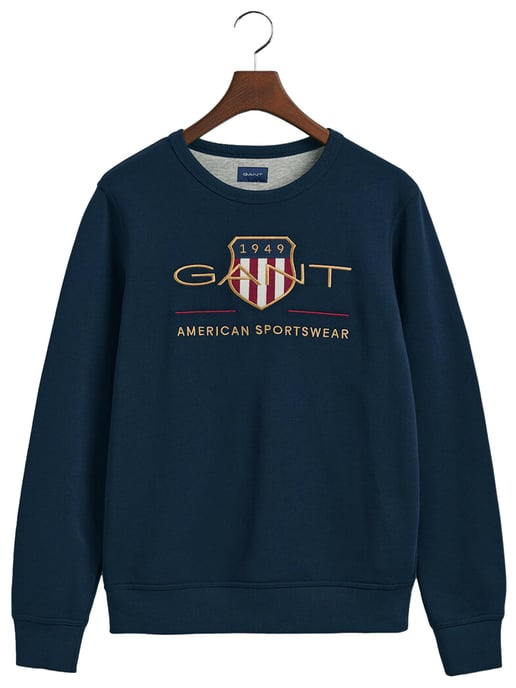 Gant Heren Archive Shield Crew Hals Sweatshirt - Image 6