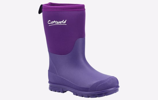 Cotswold Hilly Neoprene Tpr+neopreen Kinderen Paarse Regenlaarzen - Image 2