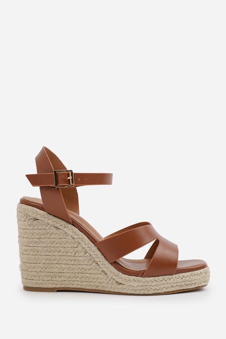 Wheres That From Womens 'Jaime' Cut Out Strap Detail Wedge Shoes With Buckle Closure - Image 2