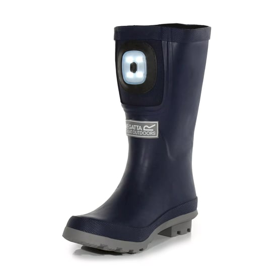 Regatta Childrens/Kids Fairweather Shine Brite Light Wellington Boots (Navy/Storm Grey)