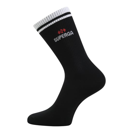 Superga Geribde gebreide sokken voor volwassenen (pak van 3) (Zwart) - Image 2