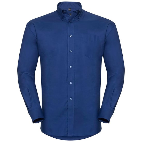 Russell Collectie Heren Lange Mouw Easy Care Oxford Shirt (Helder Koninklijk) - Image 1