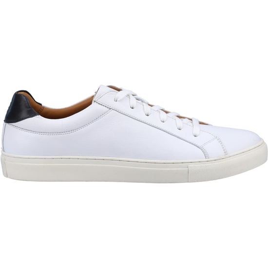 Hush Puppies Colton Leer Heren Wit Trainers - Image 4