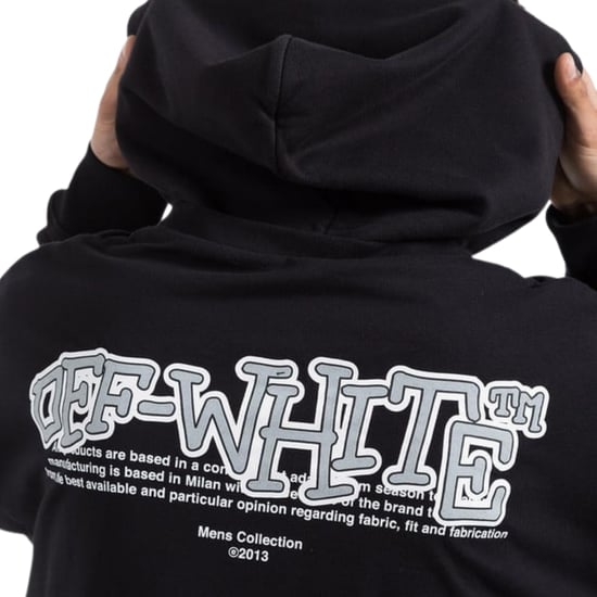 Off-White Carlos Type Double Tee Black Hoodie