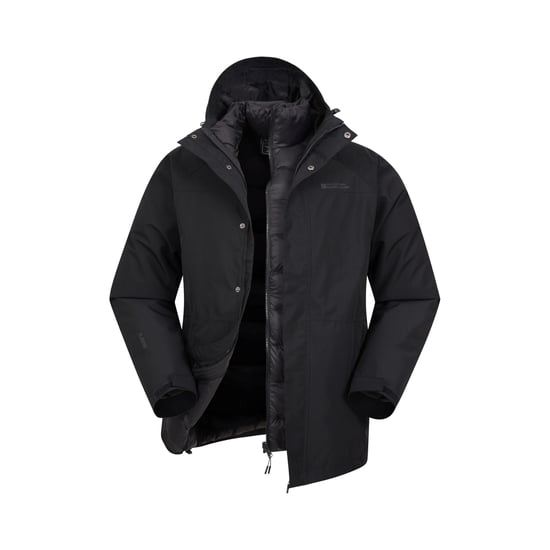 Mountain Warehouse Heren Alaskan 3 In 1 Waterdichte Jas (Zwart) - Image 6