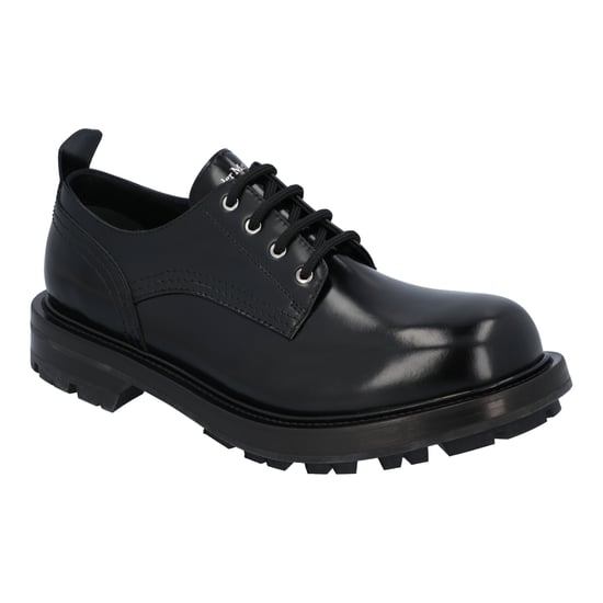 Alexander McQueen Geribbelde Zool Veterschoen 'Zwart' - Image 1