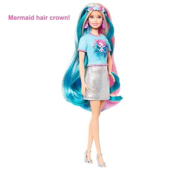 Barbie Fantasy Hair Doll with Mermaid and Unicorn Accessories