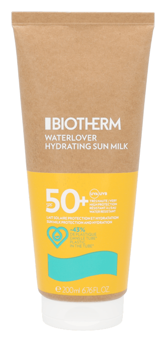 Biotherm Waterlover Hydrating Sun Milk Tube SPF50+ 200ml. - Image 1