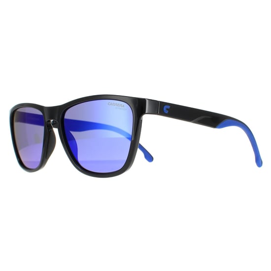 Carrera Square Unisex Black Blue Blue Mirror 8058/S