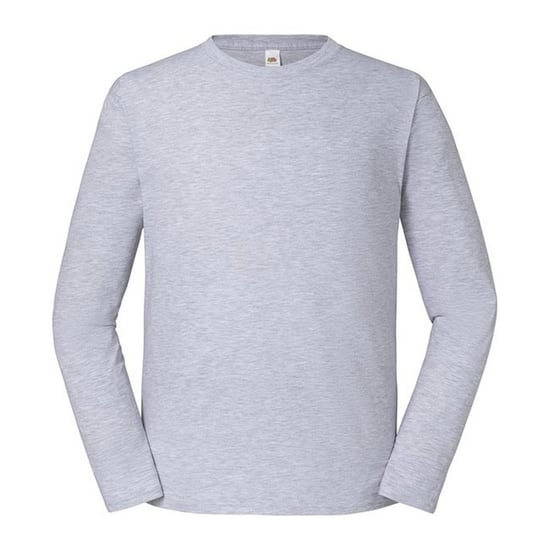 Fruit of the Loom Heren Iconic 195 Premium Ringspun Cotton T-shirt met lange mouwen (Heide Grijs) - Image 1