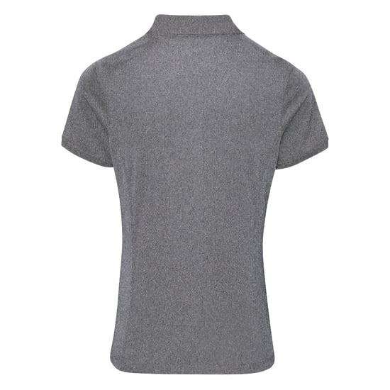 Premier Dames/dames Coolchecker korte mouw Pique Polo T-Shirt (Grijze Melange) - Image 2