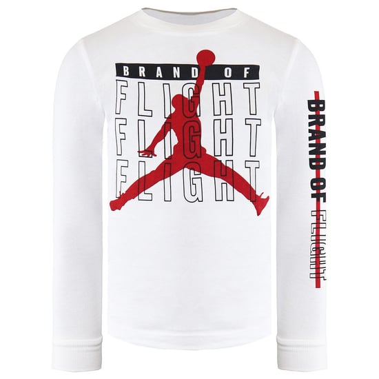 Nike Air Jordan Lange Mouw Crew Hals Wit Kinder Top DB7036 100 - Image 1