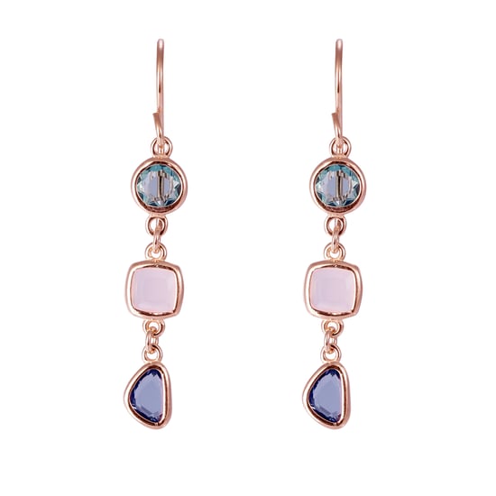 Orphelia 'Euphemia' Dames 925 sterling zilveren Dangle Oorbellen - Roze ZO-7411 - Image 1