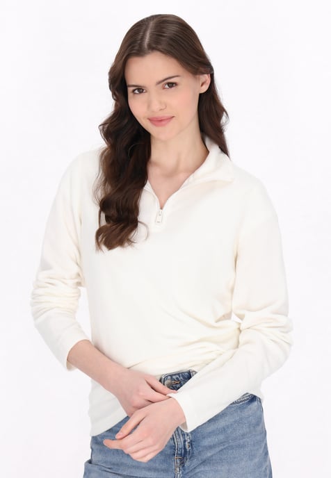 Mymo Fleece trui Dames wit - Image 2