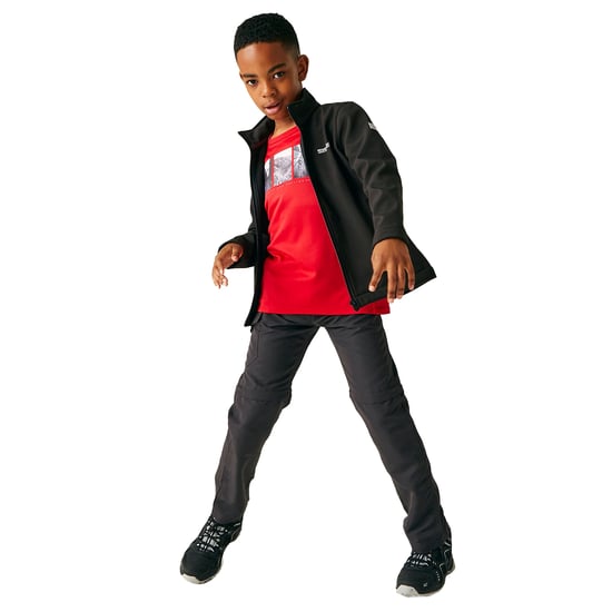 Regatta Childrens/Kids Cera Soft Shell Jacket (Black)