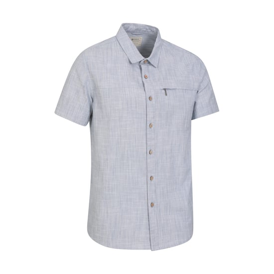 Mountain Warehouse Heren Kokosnoot Slub Overhemd met Korte Mouwen (Blauw) - Image 6